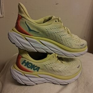 HOKA W Clifton 8 1119394 Women's Pale Yellow Running Shoes Size 7.5B
